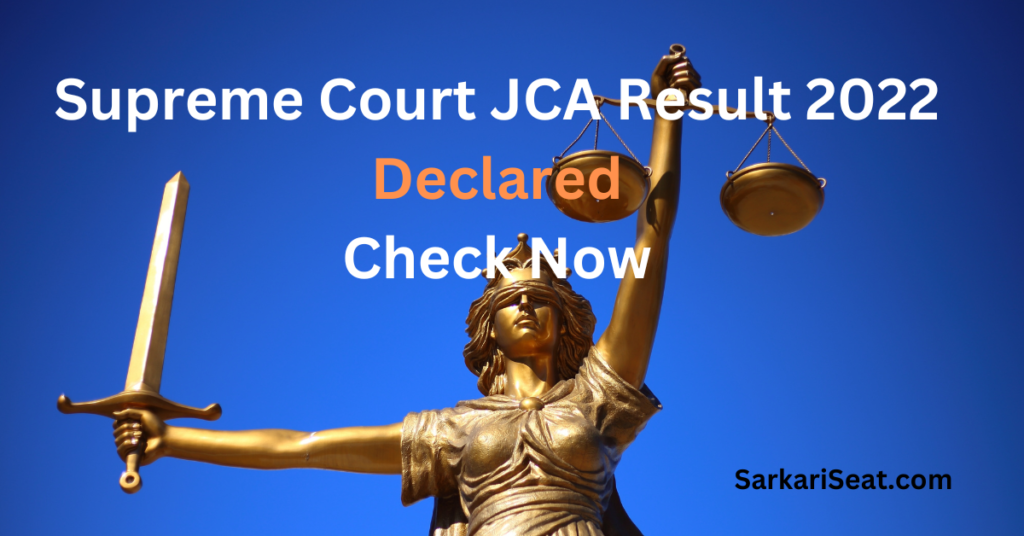 Supreme Court JCA Result 2022